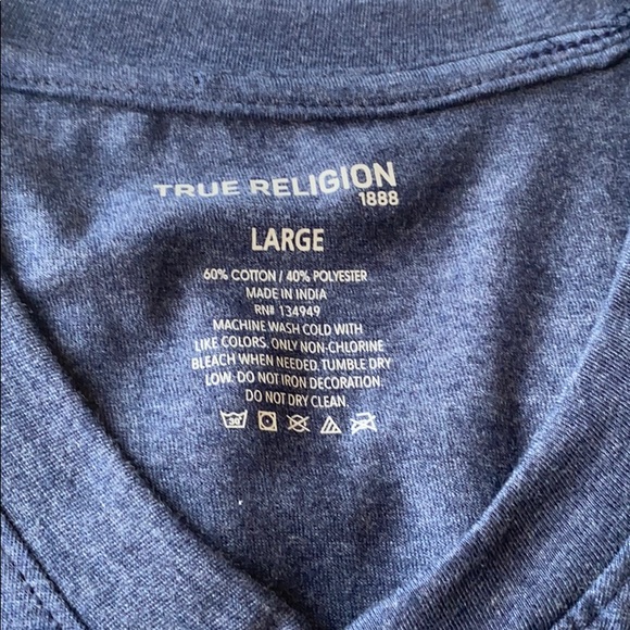 NWT True Religion Sleepwear V-Neck Shirt - Picture 4 of 5